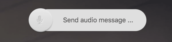 send audio message button